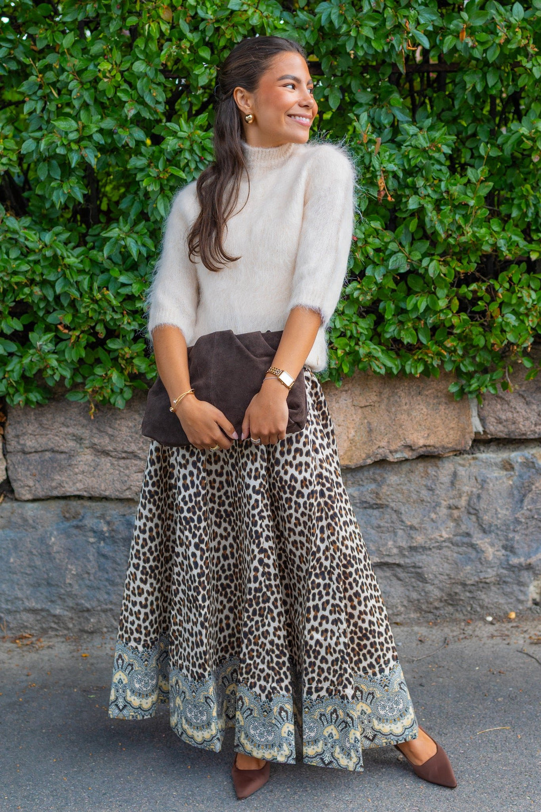 Taffeta Maxi Skirt Wild Paisley | Skjørt | Smuk