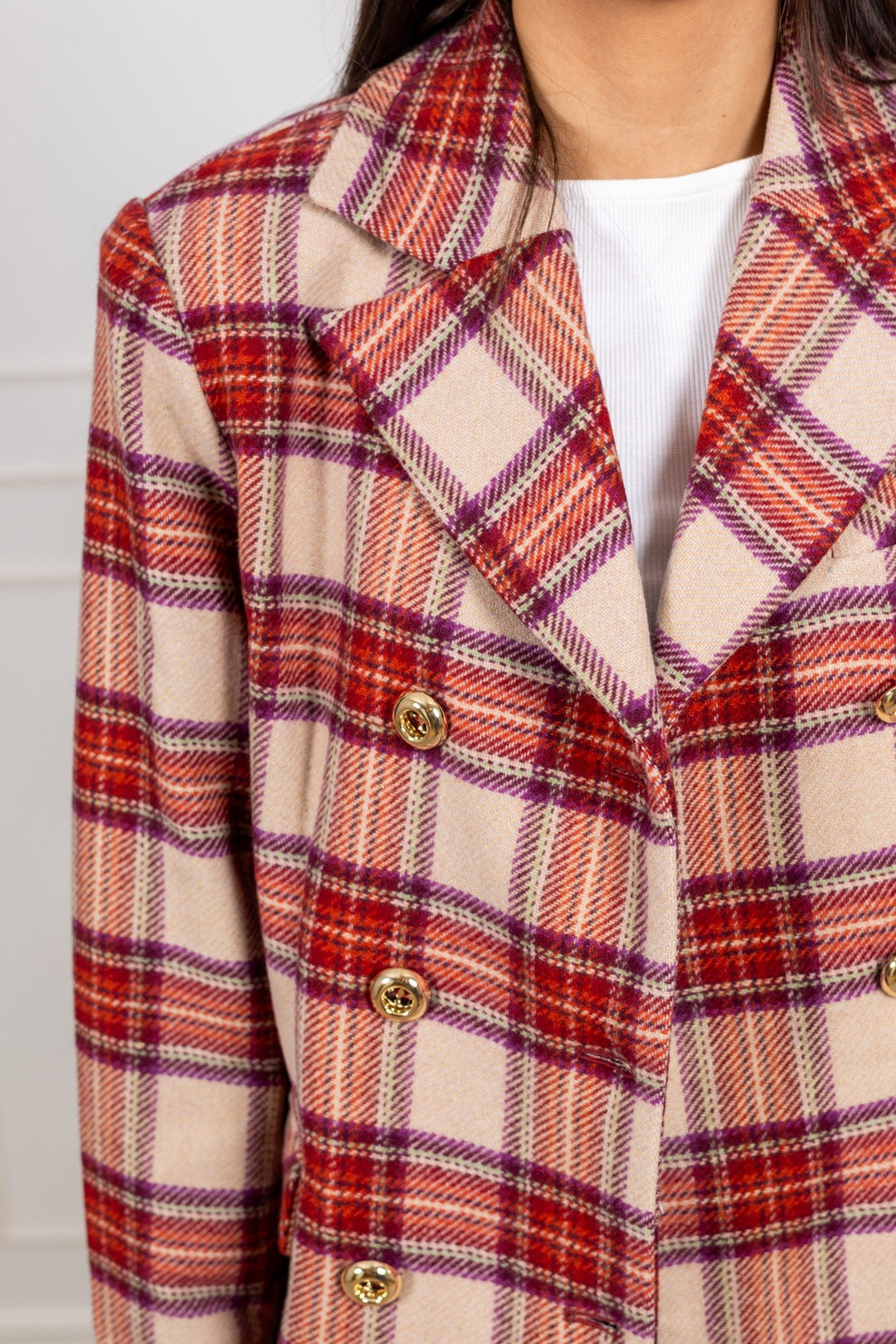 Tailored Blazer Checks | Blazer | Smuk - Dameklær på nett