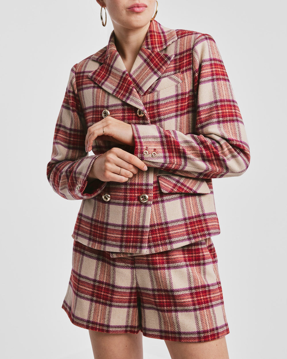 Tailored Blazer Checks | Blazer | Smuk - Dameklær på nett