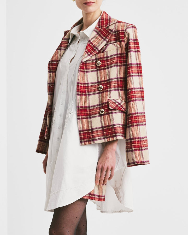Tailored Blazer Checks | Blazer | Smuk - Dameklær på nett