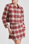 Tailored Cropped Jacket Checks