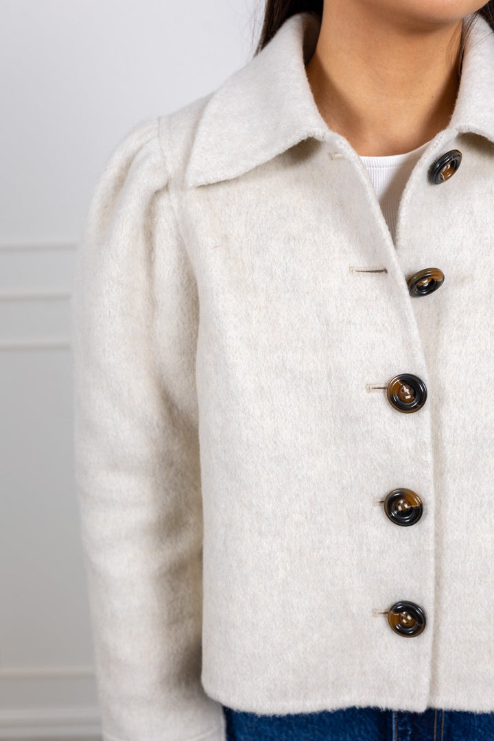Tailored Cropped Jacket Vintage White | Yttertøy | Smuk - Dameklær på nett