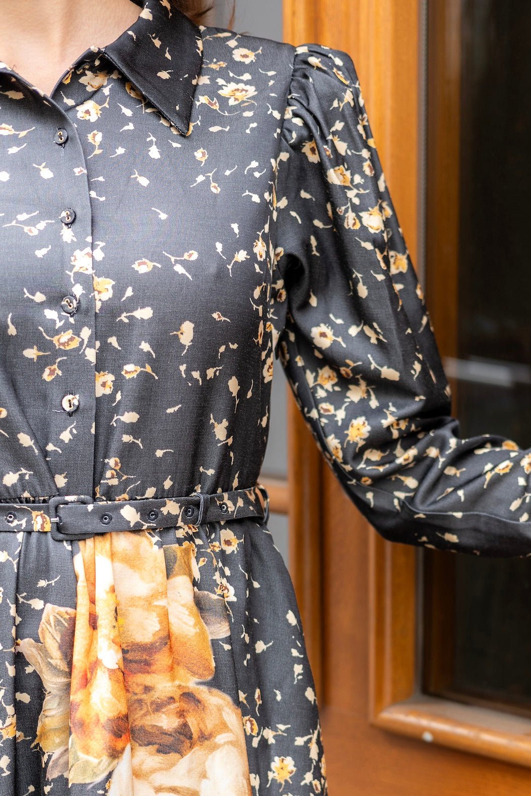 Tailored Satin Shirt Dress Black Rose | Kjoler | Smuk - Dameklær på nett