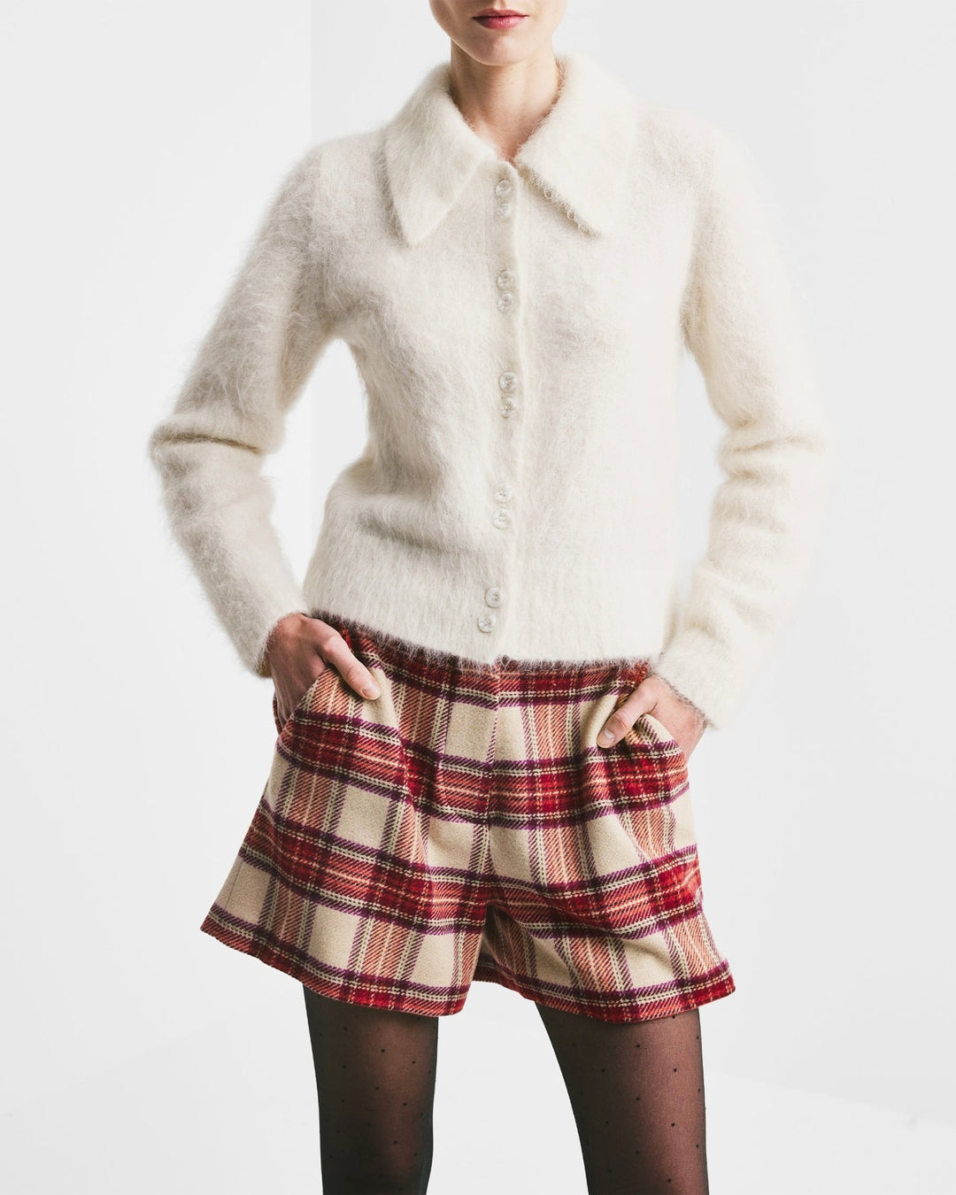 Tailored Shorts Checks | Shorts | Smuk - Dameklær på nett