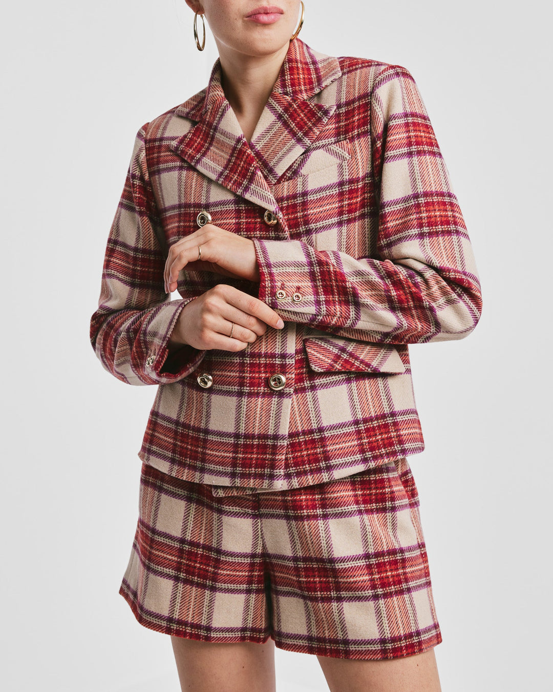 Tailored Shorts Checks | Shorts | Smuk - Dameklær på nett