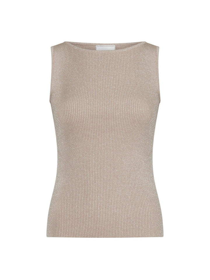 Talia Glitter Knit Top Sand | Genser | Smuk