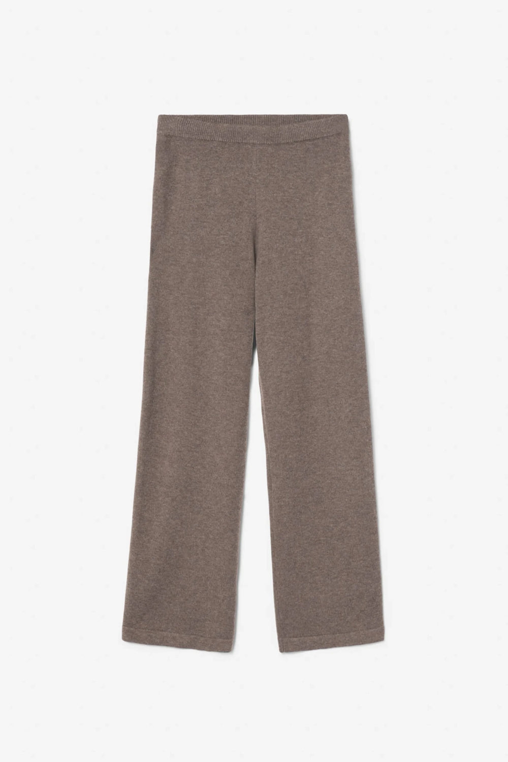 Talia Knit Trouser Dark Taupe Melange | Bukser | Smuk