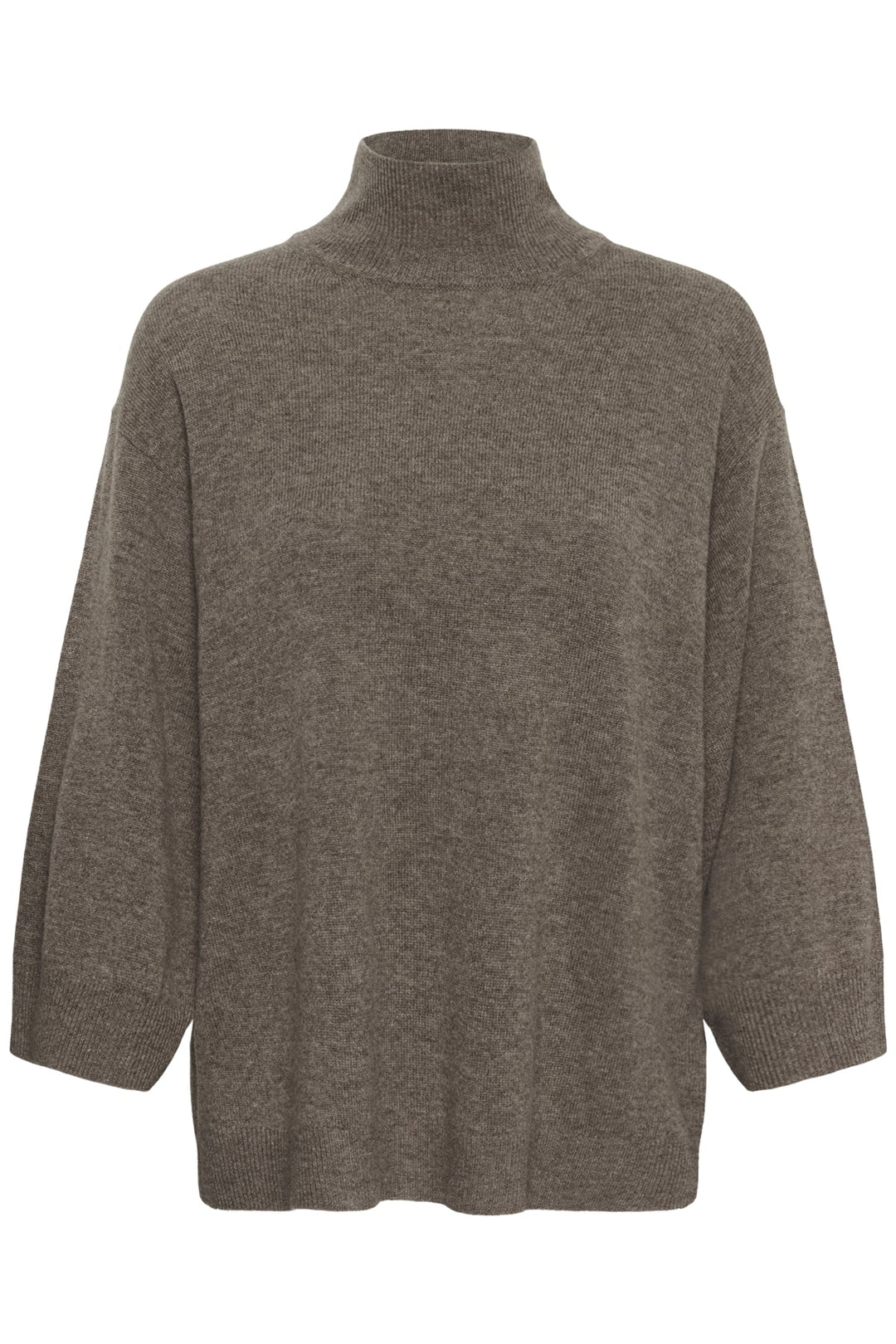 Tallyiw Monika Highneck Chocolate Brown Melange | Genser | Smuk