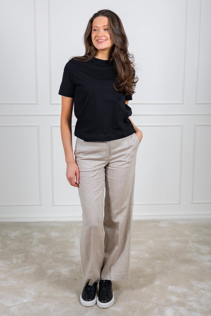 Tania - Rita Mw Wide Pant Nomad Melange | Bukser | Smuk - Dameklær på nett