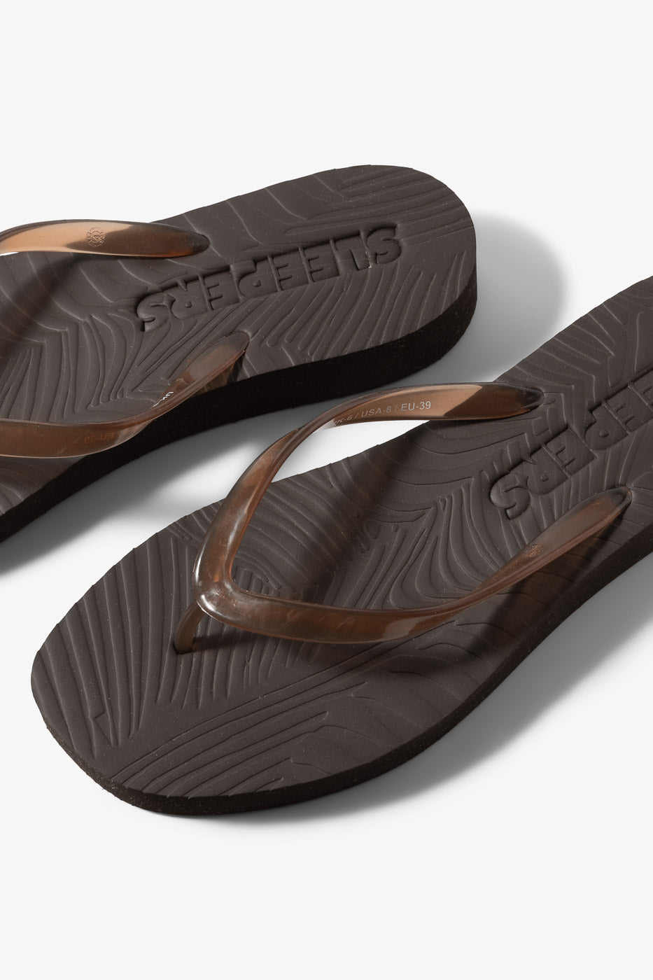 Tapered Platform Flip Flop Brown Trans | Sko | Smuk