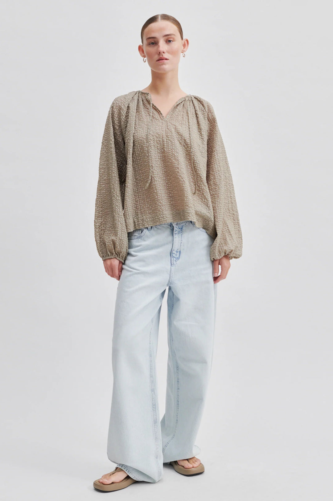 Tascha Blouse Vintage Khaki | Skjorter og bluser | Smuk - Dameklær på nett