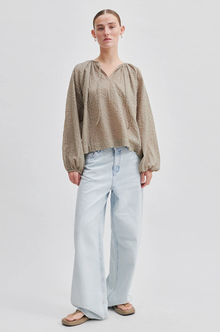 Tascha Blouse Vintage Khaki | Skjorter og bluser | Smuk - Dameklær på nett