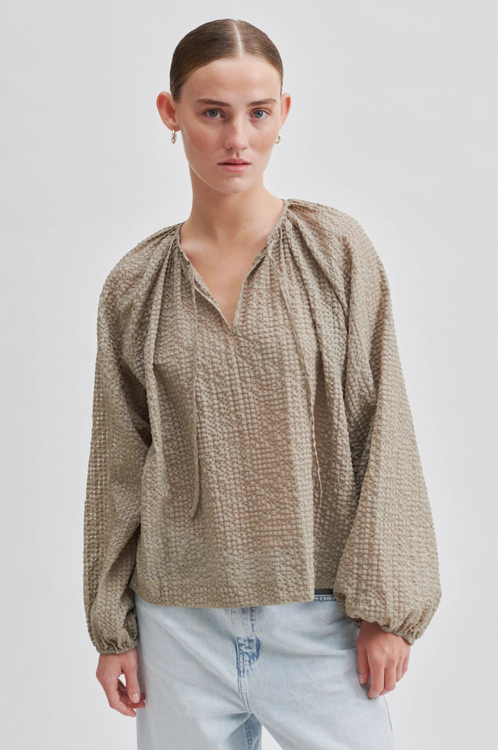 Tascha Blouse Vintage Khaki | Skjorter og bluser | Smuk - Dameklær på nett