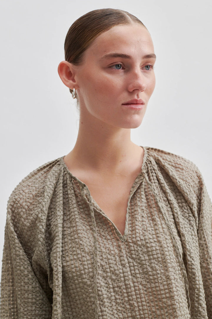 Tascha Blouse Vintage Khaki | Skjorter og bluser | Smuk - Dameklær på nett