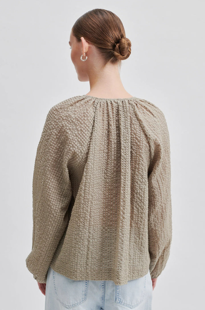 Tascha Blouse Vintage Khaki | Skjorter og bluser | Smuk - Dameklær på nett
