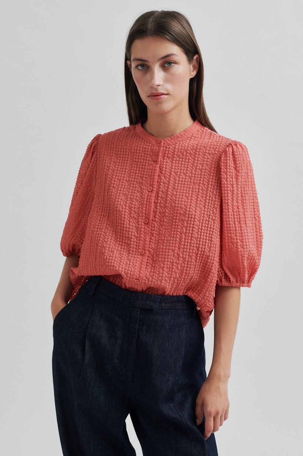 Tascha Shirt Spiced Coral | Skjorter og bluser | Smuk - Dameklær på nett