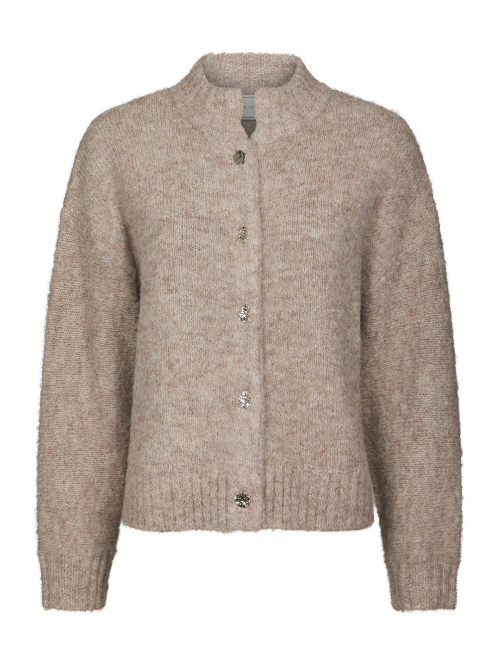 Taura Fluffy Knit Cardigan Beige Melange | Genser | Smuk
