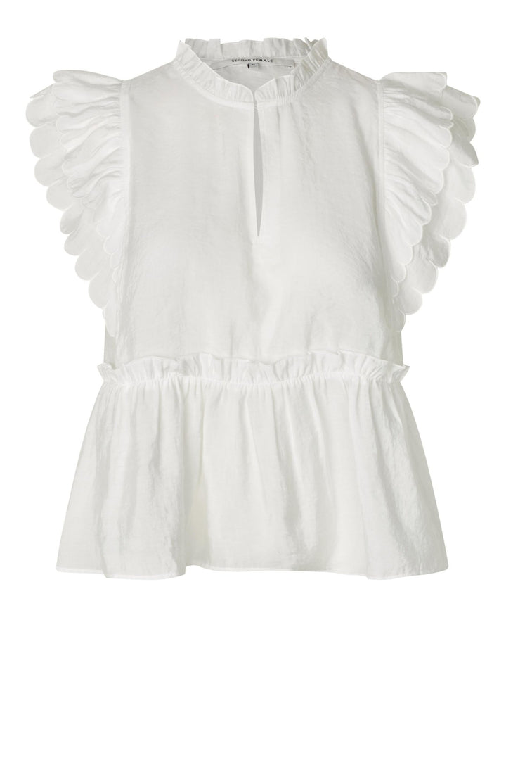 Terra Frill Top White Alyssum | Topper | Smuk - Dameklær på nett