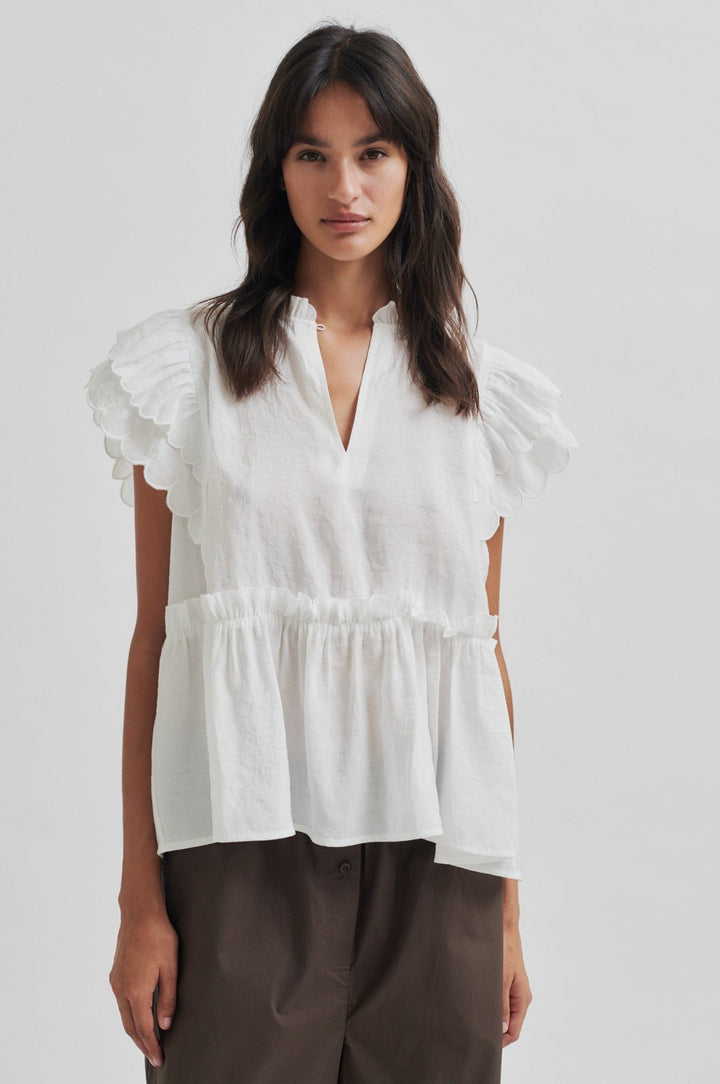 Terra Frill Top White Alyssum | Topper | Smuk - Dameklær på nett