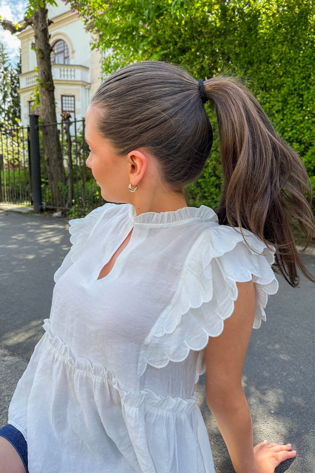 Terra Frill Top White Alyssum | Topper | Smuk - Dameklær på nett