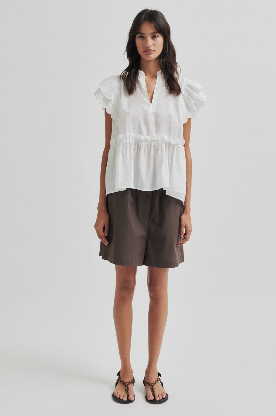 Terra Frill Top White Alyssum | Topper | Smuk - Dameklær på nett