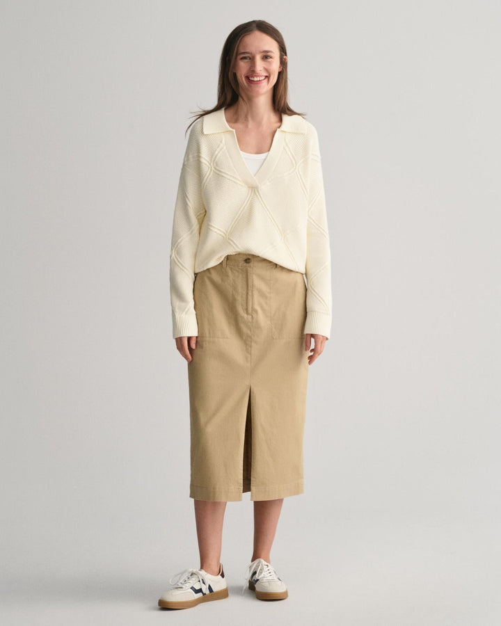 Textured Knit Rugger Cream | Genser | Smuk - Dameklær på nett