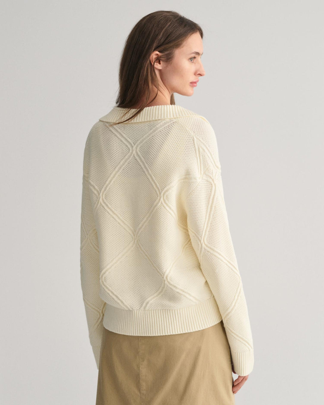 Textured Knit Rugger Cream | Genser | Smuk - Dameklær på nett
