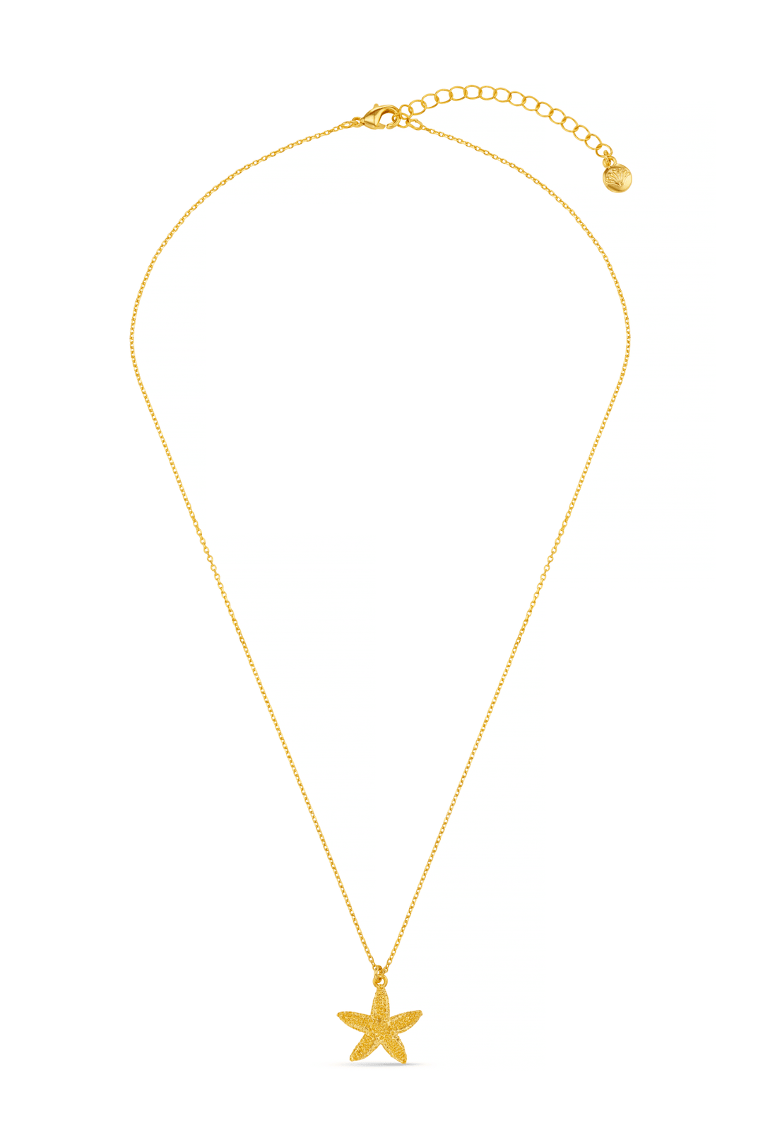 Textured Starfish Necklace Pale Gold | Accessories | Smuk