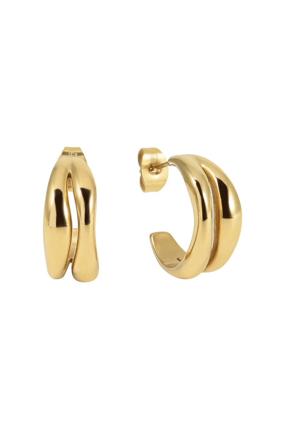 The Curved Hoops Gold | Accessories | Smuk