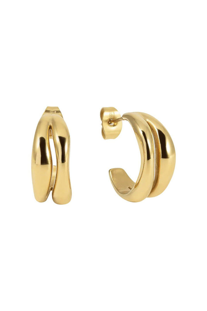 The Curved Hoops Gold | Accessories | Smuk
