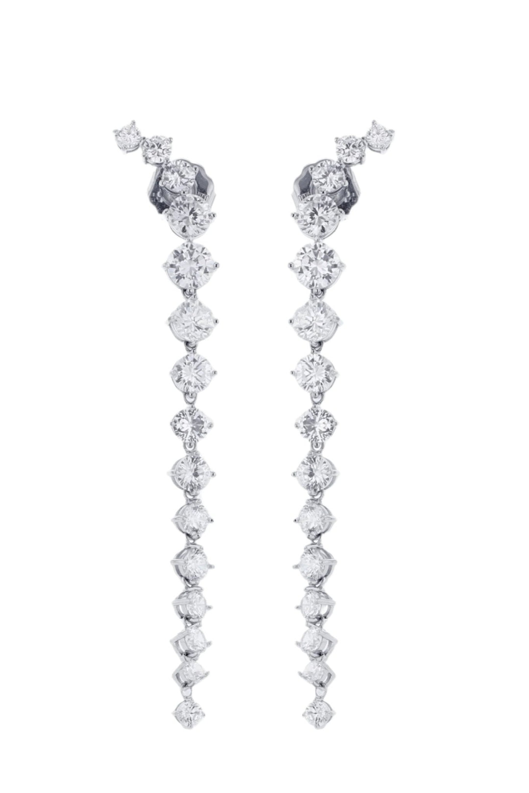 The Iced Long Earrings Silver | Accessories | Smuk - Dameklær på nett