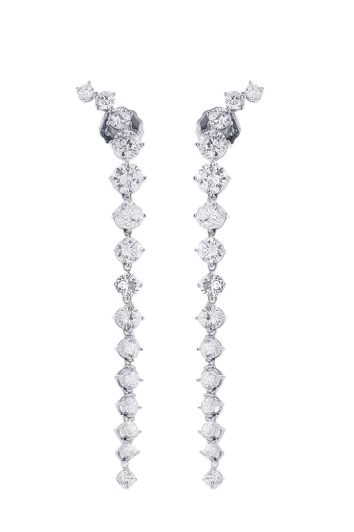 The Iced Long Earrings Silver | Accessories | Smuk - Dameklær på nett