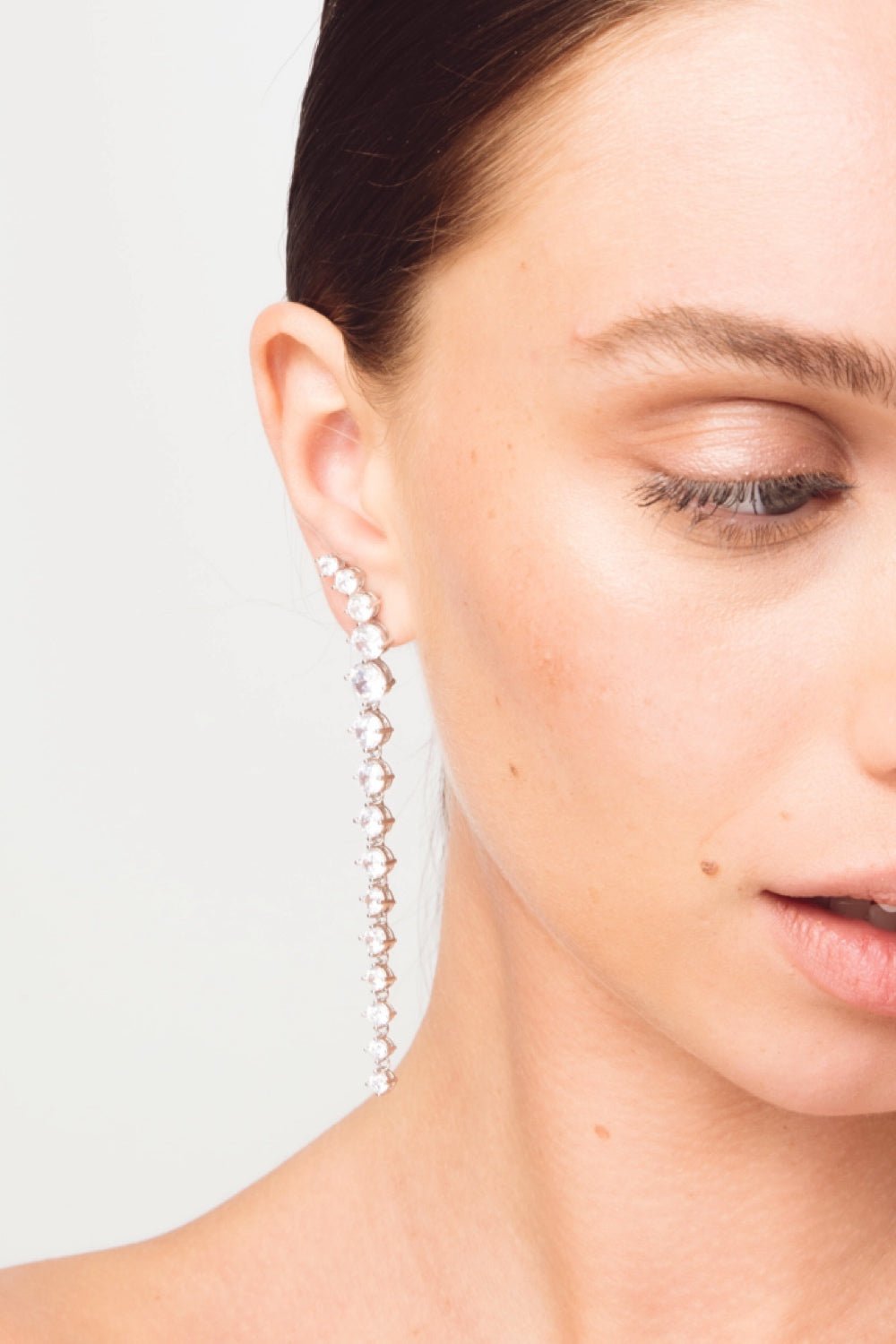 The Iced Long Earrings Silver | Accessories | Smuk - Dameklær på nett