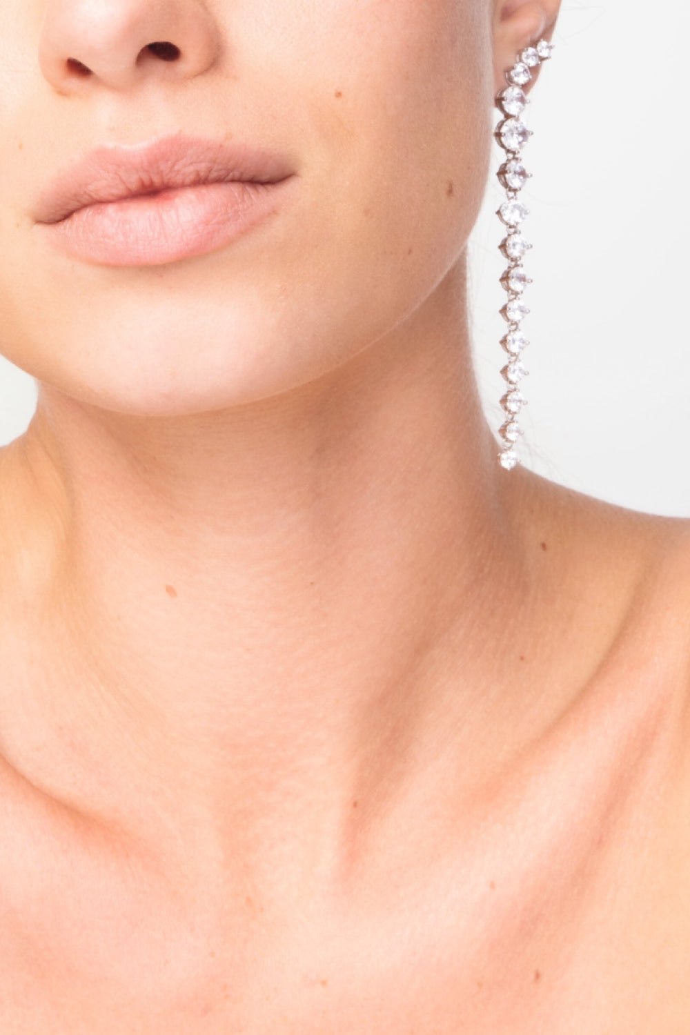 The Iced Long Earrings Silver | Accessories | Smuk - Dameklær på nett