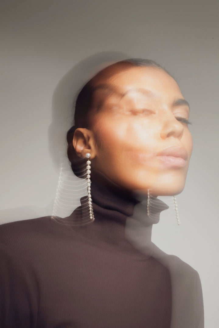 The Long Pearl Earrings Cream | Accessories | Smuk - Dameklær på nett