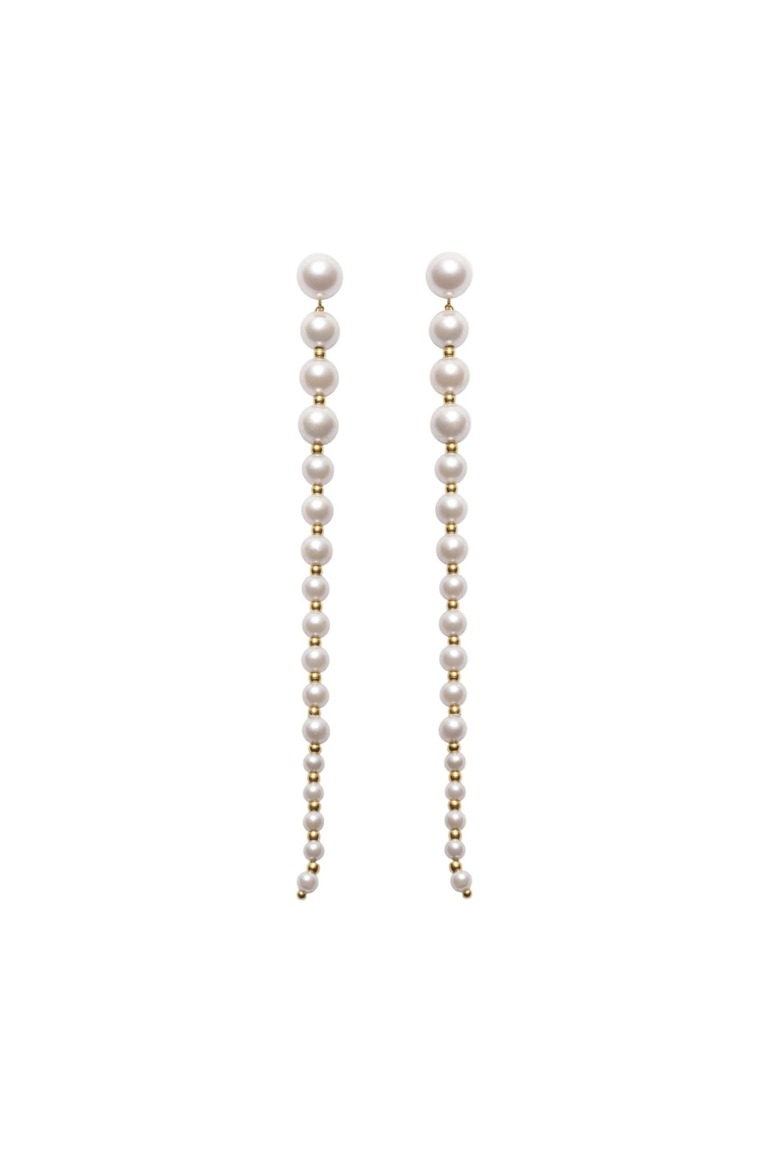 The Long Pearl Earrings Cream | Accessories | Smuk - Dameklær på nett