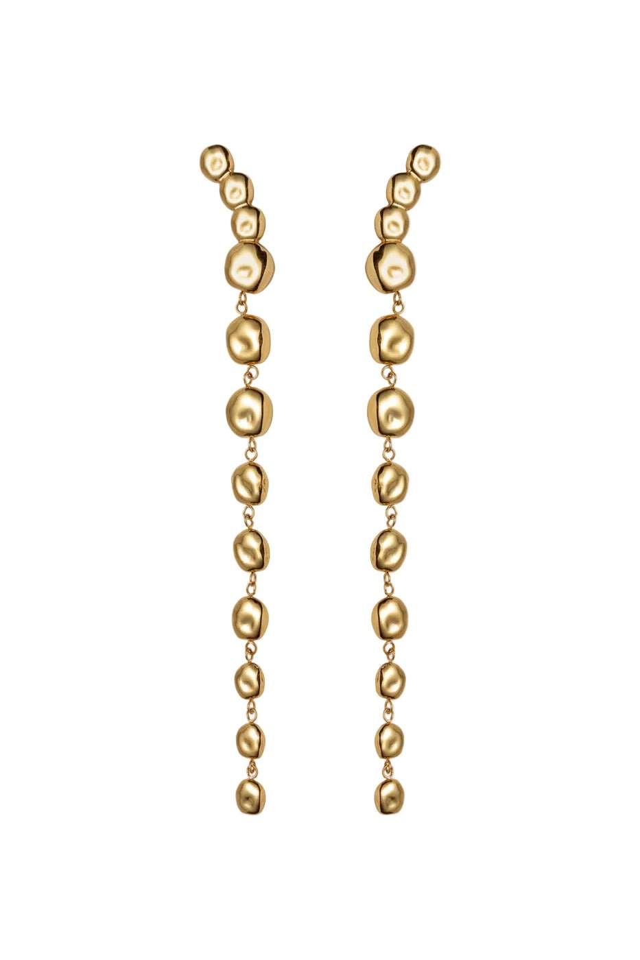 The Long Pebble Earrings Gold | Accessories | Smuk