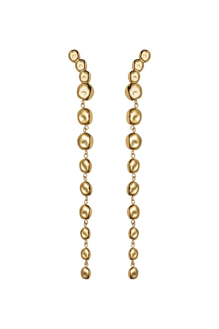 The Long Pebble Earrings Gold | Accessories | Smuk