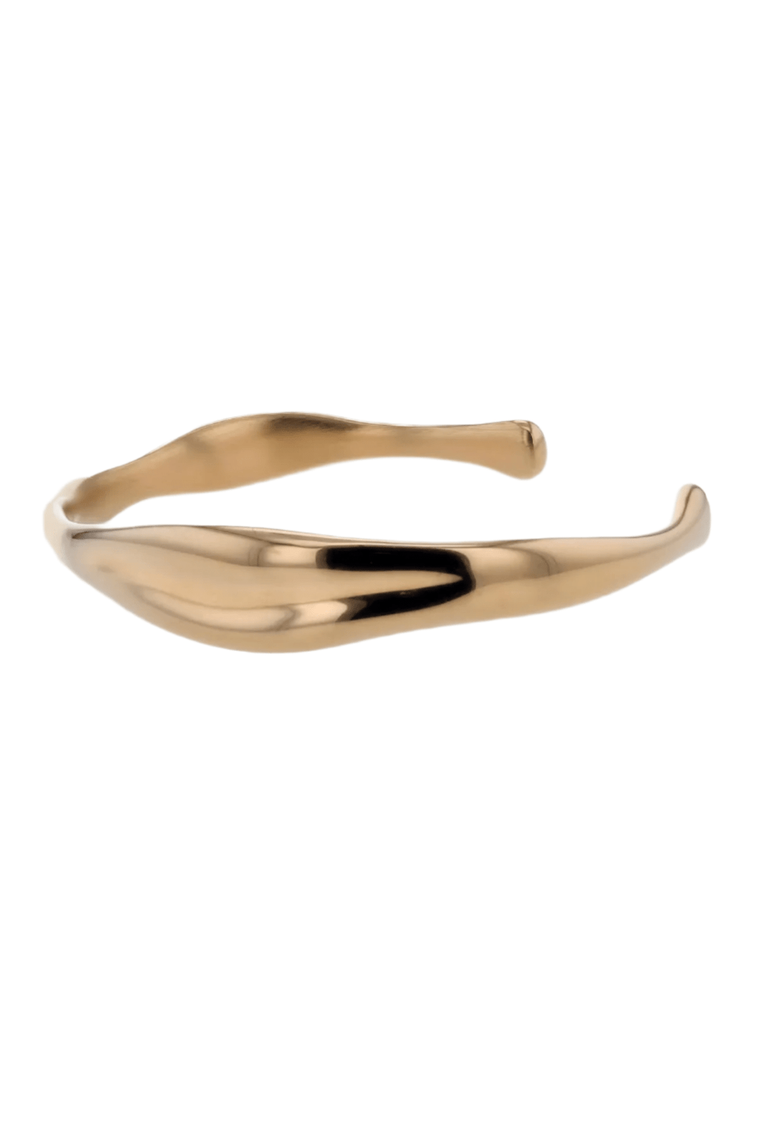 The Wave Bangle Bracelet Gold | Accessories | Smuk - Dameklær på nett