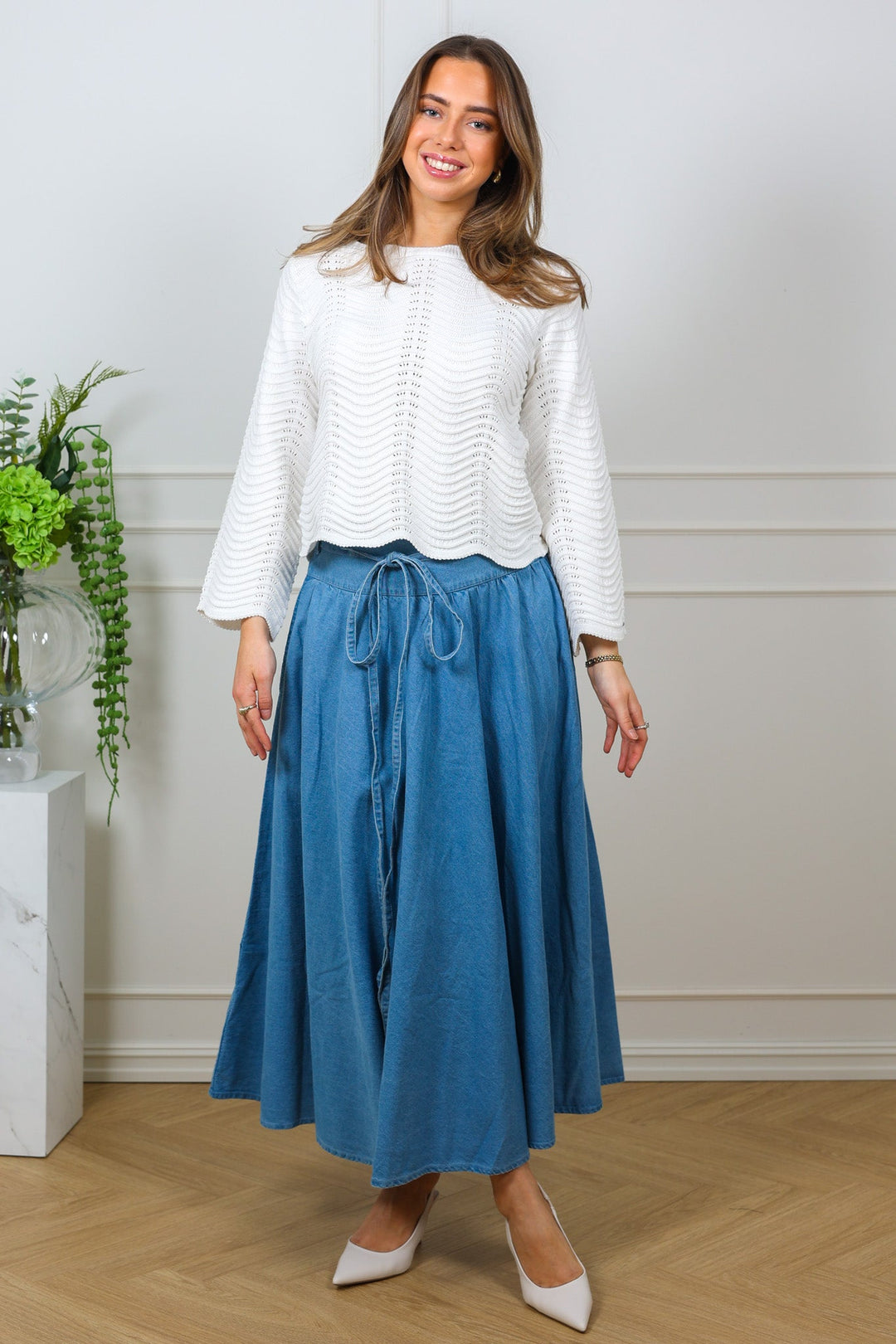 The Wave Riviera Pullover White | Genser | Smuk