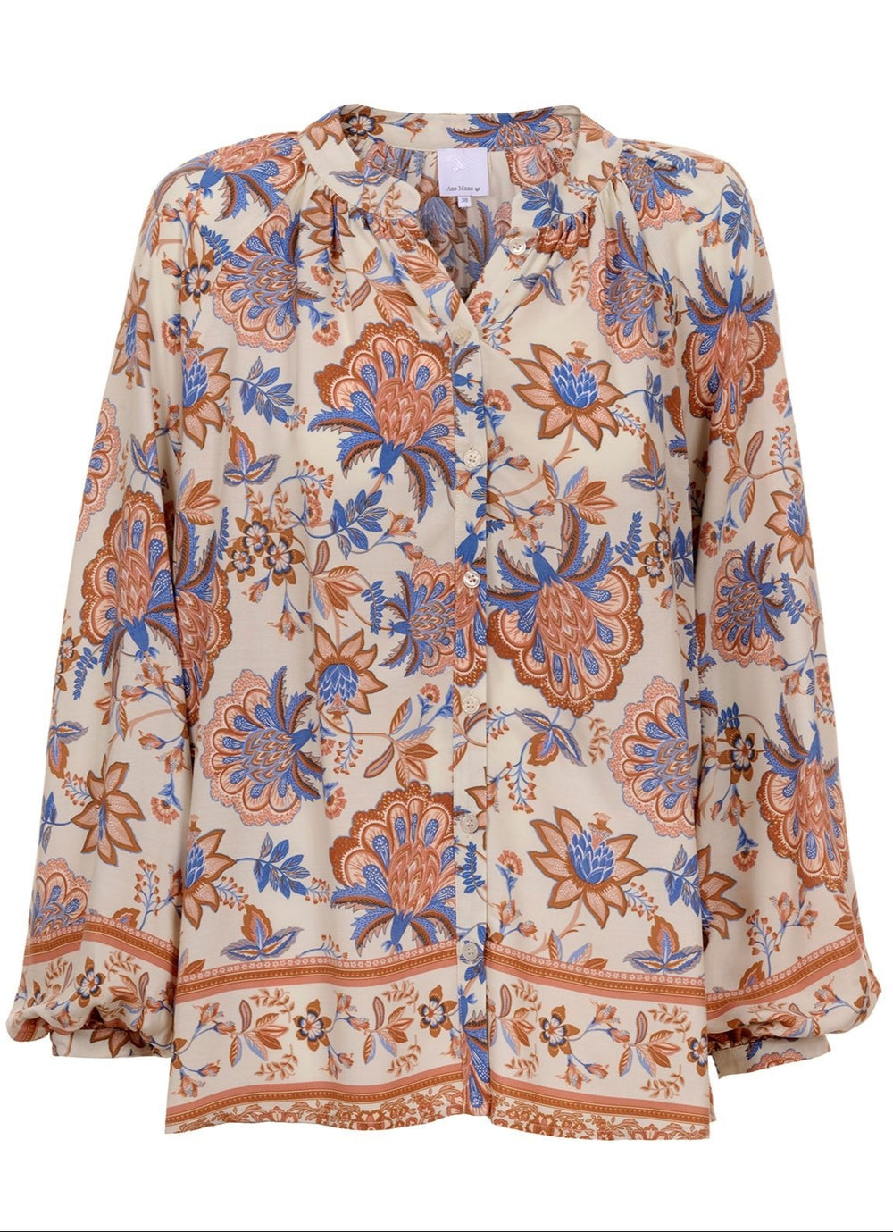 Thea Blouse Shaded Blue | Skjorter og bluser | Smuk - Dameklær på nett