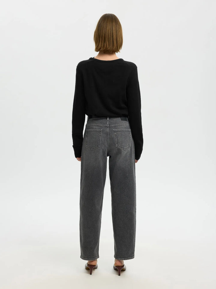 Thea Ls Knit Merino Cardigan Black | Genser | Smuk