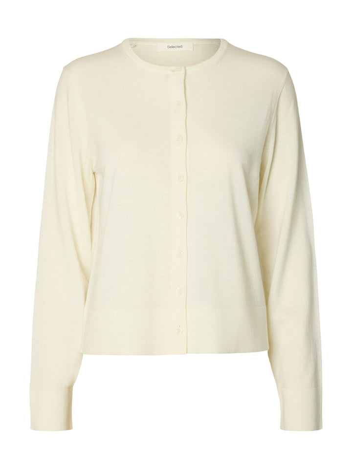 Thea Ls Knit Merino Cardigan Egret | Genser | Smuk