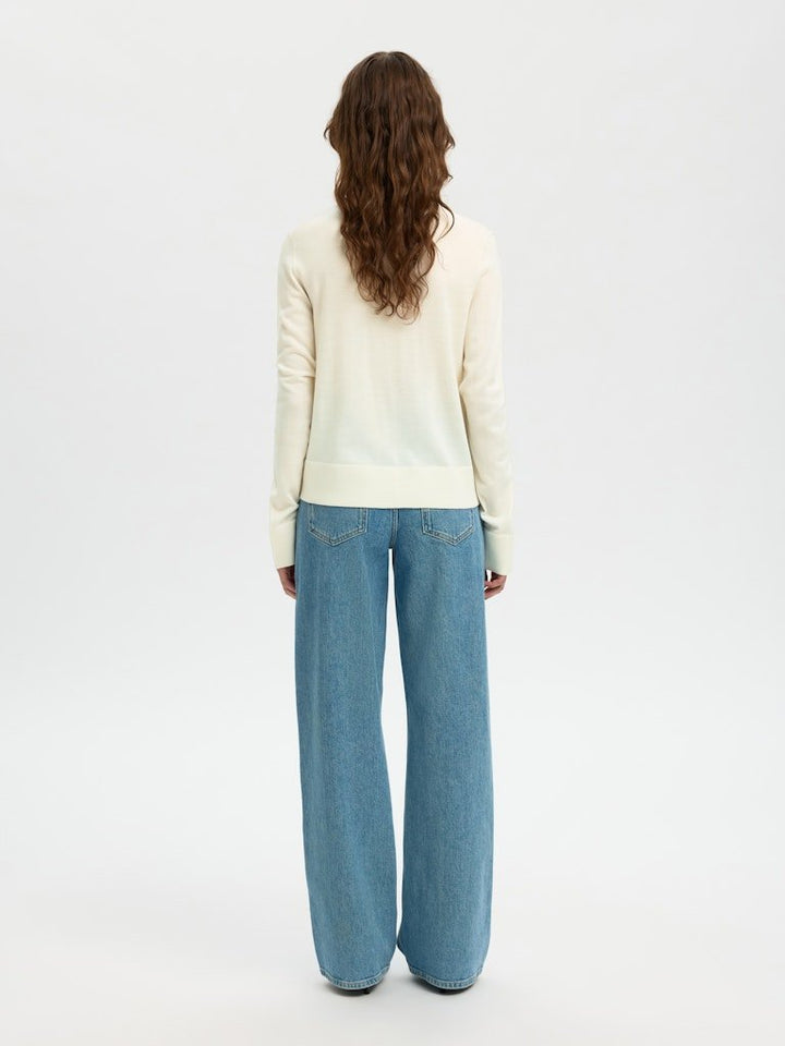 Thea Ls Knit Merino Cardigan Egret | Genser | Smuk