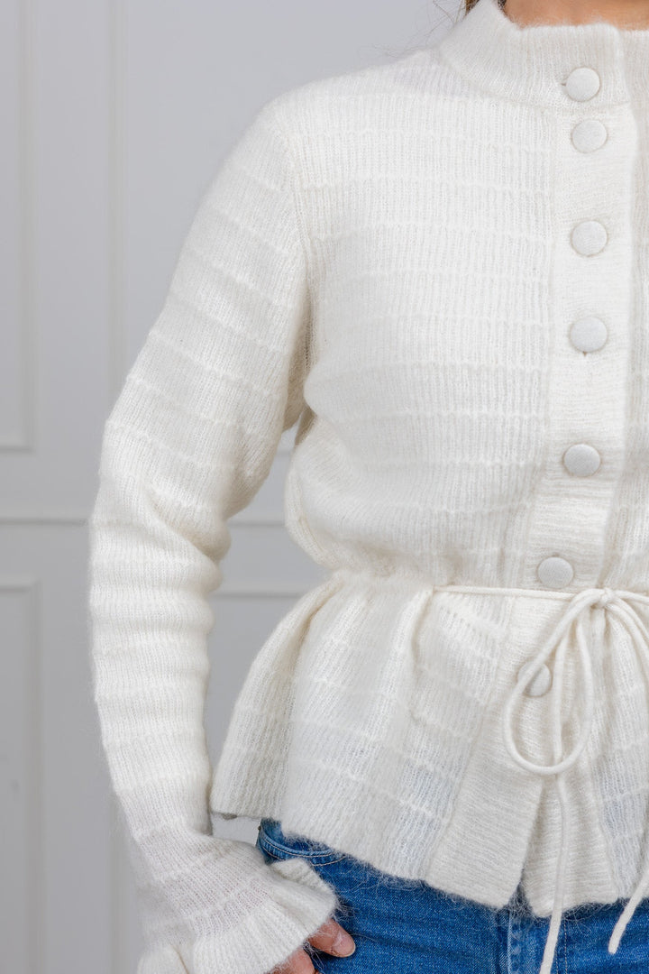 Thellis Ls Knit Cardigan Star White | Genser | Smuk - Dameklær på nett