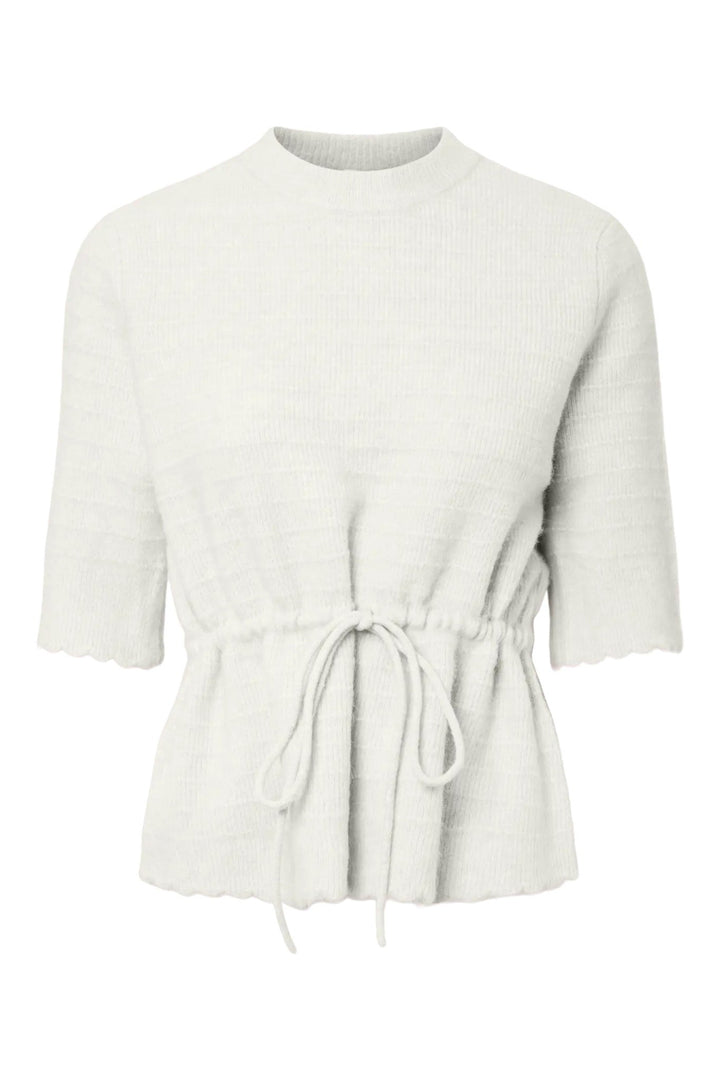 Thellis Ss Knit Pullover Star White | Genser | Smuk