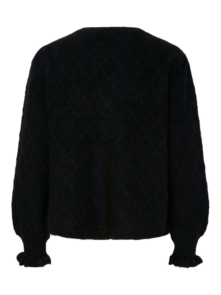 Thelma Ls Wool Blend Knit Cardigan Black | Genser | Smuk - Dameklær på nett