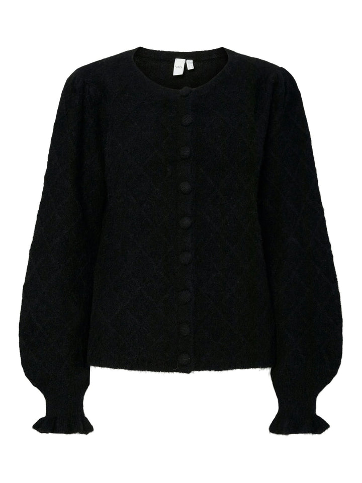 Thelma Ls Wool Blend Knit Cardigan Black | Genser | Smuk - Dameklær på nett