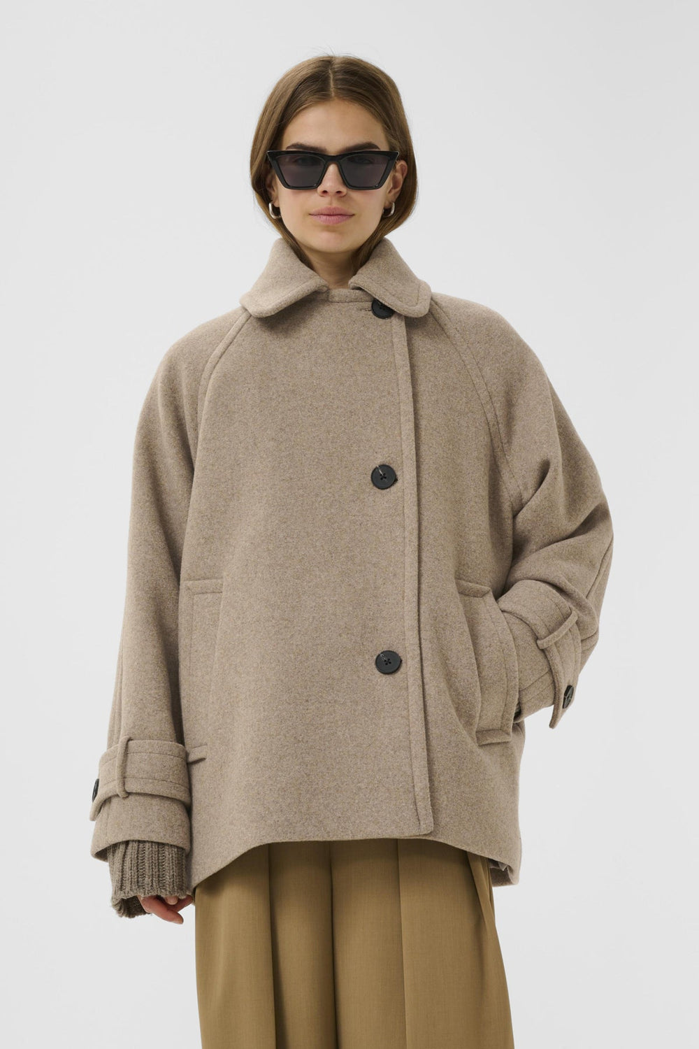 Thoraiw Minona Coat R Sandy Grey Melange | Yttertøy | Smuk