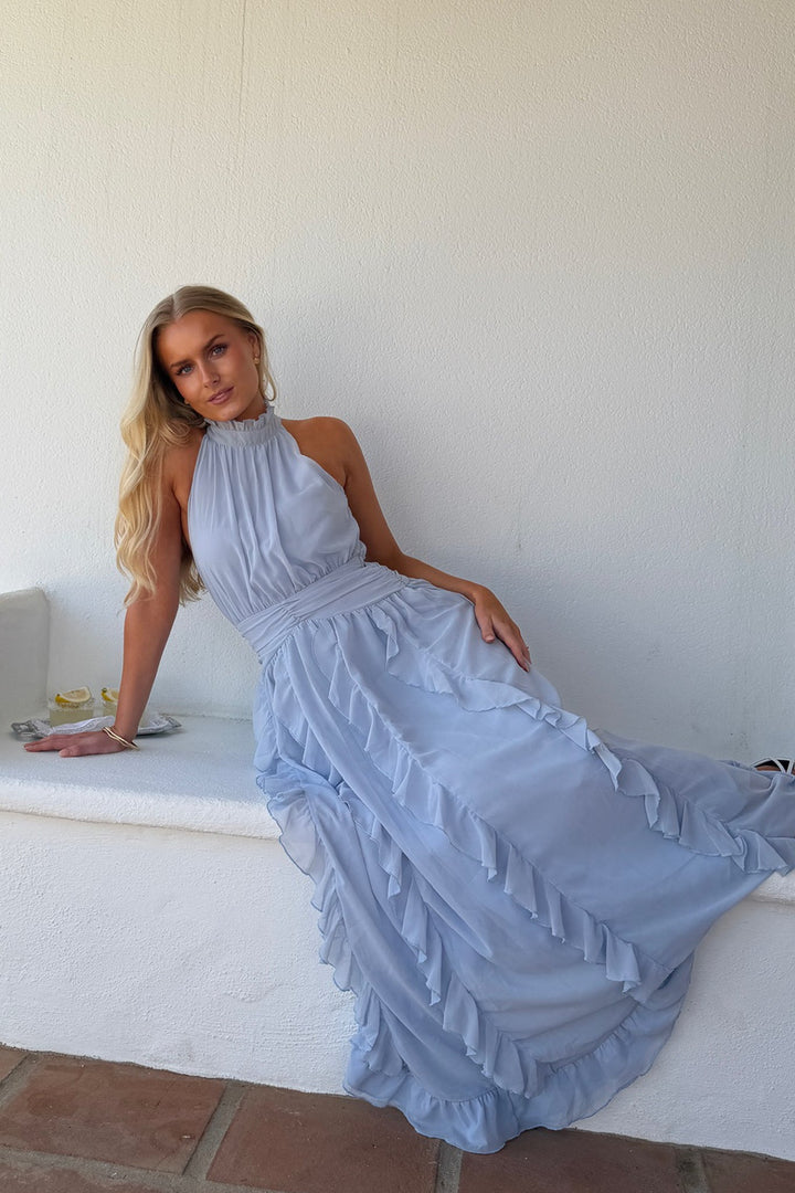 Tiana Maxi Dress Blue | Kjoler | Smuk